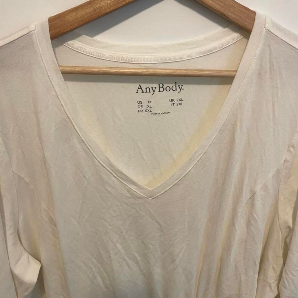 Anybody Women's Cream and White Shirt - Picture 3 of 5